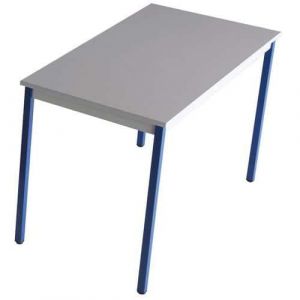 Table Universalis CarrÃ© 80x80 Plateau Gris Pied 5010 Bleu