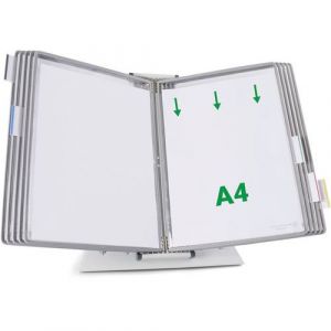 Pupitre M&Atilde;&copy;tal Tarifold A4 - 10 Poches - Gris