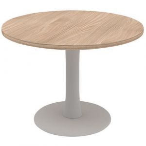 Table De RÃ©union Ronde 100cm Pied Tulipe Orme/aluminium