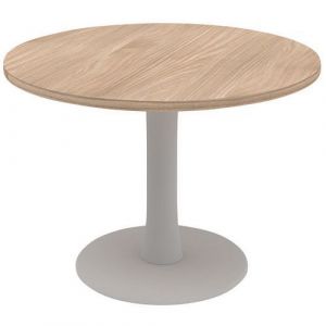 Table De RÃ©union Ronde 100cm Pied Tulipe Orme/aluminium