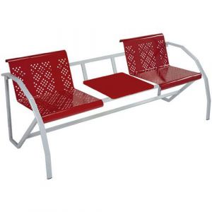 Canap&Atilde;&copy; M&Atilde;&copy;tal Alu 2 Places + Tablette Od&Atilde;&copy;on Coque 3002 Rouge