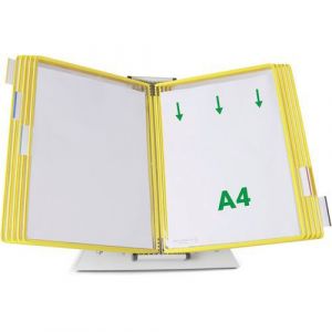 Pupitre M&Atilde;&copy;tal Tarifold - A4 - 10 Poches Pp - Jaune