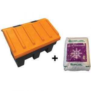 Kit Bac &Atilde; Sel 180l + 1 Sac De Sel De D&Atilde;&copy;neigement 25kg
