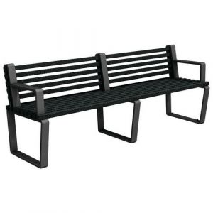 Banc Arbane Droit 220 Cm Urbecosi - Ipra/alu Noir 9005