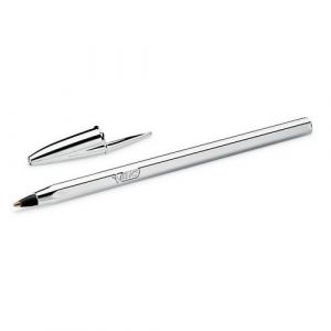 Stylo-bille Cristal Original Shin Argent Encre Noire - Bic