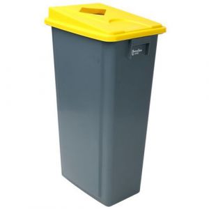 Poubelle De Tri Manutan 80l Couvercle Jaune Canette