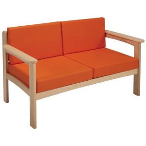 Canap&Atilde;&copy; 2 Places Autize Structure Naturel Pvc Orange