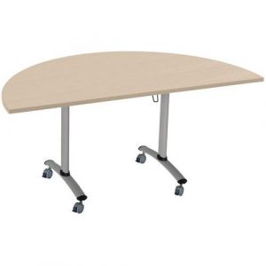 Table Pliante Axe Demi-lune 136x68 Cm Erable/alu