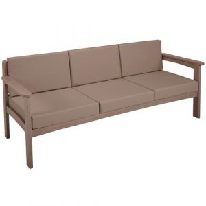 Canap&Atilde;&copy; 3 Places Autize Structure Taupe Pvc Terre