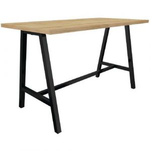 Table Haute 180x90 ChÃªne Nebraska Noir Cohesion