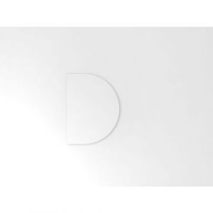 Extension De Table Demi-cercle S&Atilde;&copy;rie J-60x80cm-blanc-argent