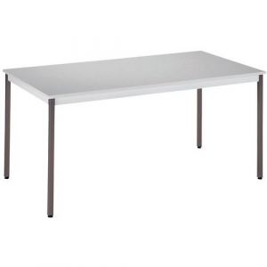 Table De Reunion 160x80 Plateau Gris/pi Eds Gris Fonces