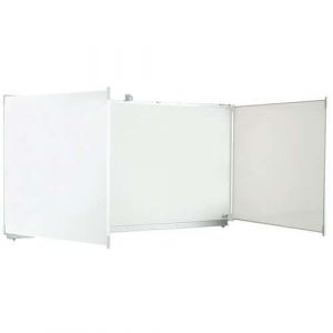 Tableau Blanc Triptyque Emaille 200x120 Encadre Alu