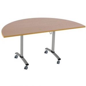 Table Pliante Axe StratifiÃ©e Demi-lune 136x68 Cm HÃªtre/alu