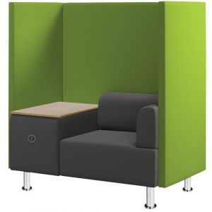 Fauteuil Acoustique 1 Place Avec Tablette/prise Euro Vert