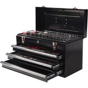 Coffre Tole 3 Tiroirs Avec 100 Outils De Maintenance