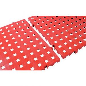 Dalle Caillebotis - Rouge - 50 X 50 Cm