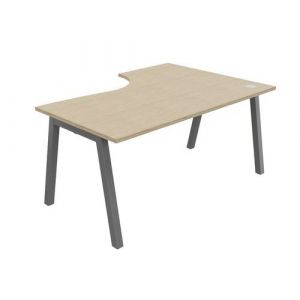 Bureau Compact Partage Retour Gauche 160 Cm Ch&Atilde;&ordf;ne / Alu