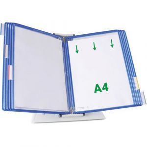 Pupitre M&Atilde;&copy;tal Tarifold A4 - 10 Poches - Bleu