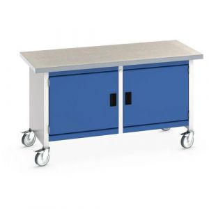 Bott 1 Etabli Roulant Monobloc Cubio - Plateau Linol&Atilde;&copy;um 2 Portes - Bott