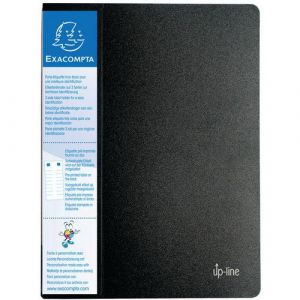 Prot&Atilde;&uml;ge-documents Rigide Avec Porte &Atilde;tiquette 160 Vues Noir