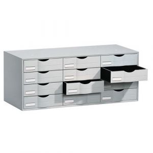 Trieur 12 Tiroirs Gris Gris Pour Armoire