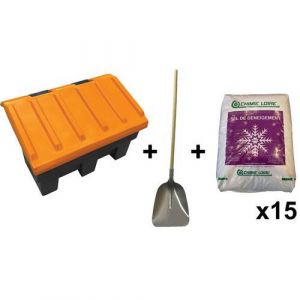 Kit 15 Sac De Sel 25kg + 1 Bac &Atilde; Sel : 1 Pelle Neige Offerte
