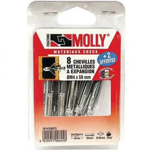 Cheville Molly 4x33mm+vis M4 C/10 Coque