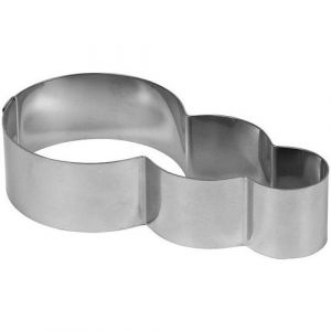 Cercle &Atilde; Entremet Feu Tricolore En Acier Inoxydable - 13 Cm