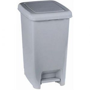 Poubelle &Atilde; P&Atilde;&copy;dale Slim Polypropyl&Atilde;&uml;ne - Gris - 60 L -4 Pi&Atilde;&uml;ces