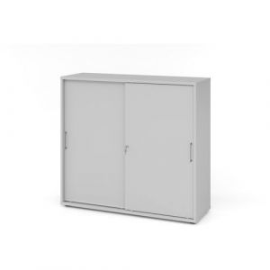 Armoire Portes Coulissantes PoignÃ©es MÃ©tal-3 Cases-gris-gris
