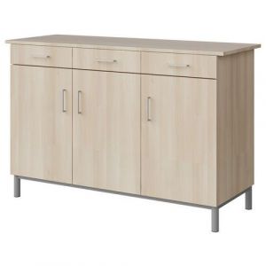 Buffet Malibu 3 Portes Acacia Lak.1277 Gris 9006