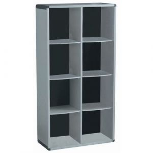 Bibliotheque Modulable 8 Cases Gris/anthracite
