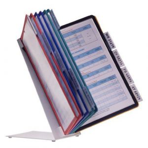Durable 1 Pupitre De Table Vario - 10 Pochettes Assorties A4