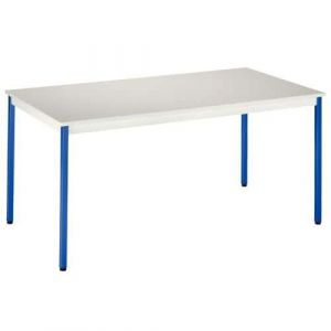 Table De Reunion 160x80 Plateau Gris/pi Eds Bleus