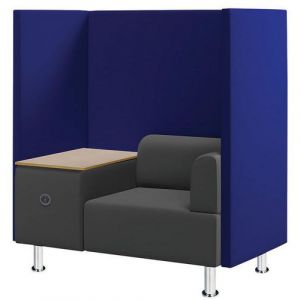 Fauteuil Acoustique 1 Place Avec Tablette/prise Euro Bleu