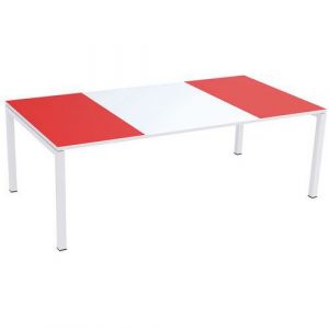 Table De RÃ©union Easydesk 220x114cm Plateau Rouge