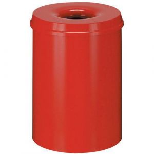 Poubelle Metal Anti Feu 30l Rouge