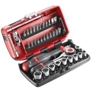 Facom 1 Coffret Douilles 1/4 Nano6 Pans En Pouces Facom