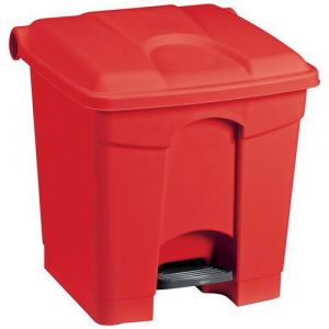 Poubelle Agroalimentaire Plastique Ã? PÃ©dale 30 L Coloris Rouge