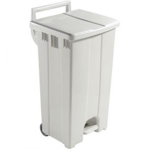 Poubelle Derby Avec P&Atilde;&copy;dale Couvercle Et 2 Roues - 2x45l