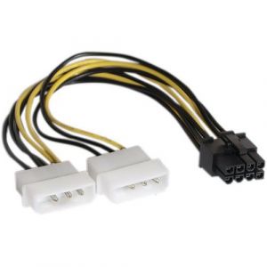 Adaptateur D'alimentation Molex Vers Pci-e 8 Pins - 15 Cm