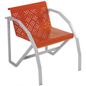 Fauteuil M&Atilde;&copy;tal Alu Od&Atilde;&copy;on Coque 2004 Orange