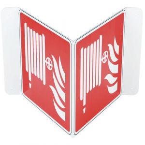 Panneau Robinet D'incendie Arm&Atilde;&copy; En V Alu 350x350 Mm