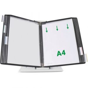 Pupitre M&Atilde;&copy;tal Tarifold - A4 - 10 Poches Pp - Noir