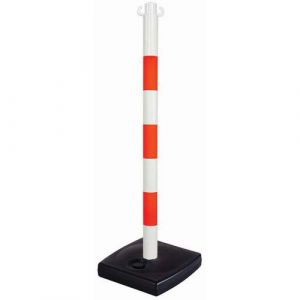 Poteau Pvc Sur Socle 90cm Orange Fluo