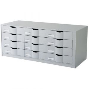 Trieur 16 Tiroirs Gris Gris Pour Armoire