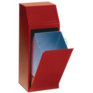 Poubelle D'atelier En M&Atilde;&copy;tal 68 L Coloris Ro Uge