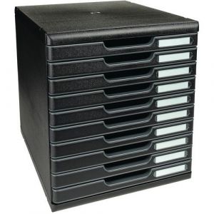 Module De Classement Modulo Ecoblack 10 Tiroirs Ferm&Atilde;&copy;s Noir