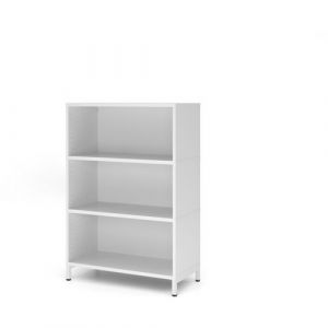 &Atilde;tag&Atilde;&uml;re &Atilde; Socle En Acier - 3 Niveaux- Hammerbacher - Blanc